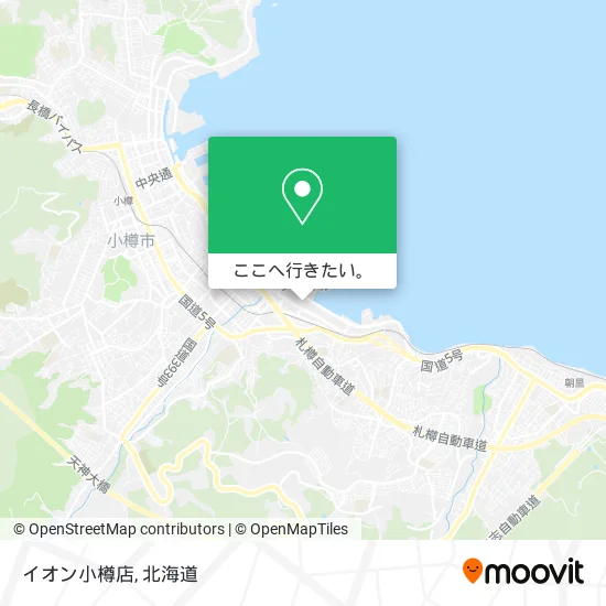イオン小樽店地図