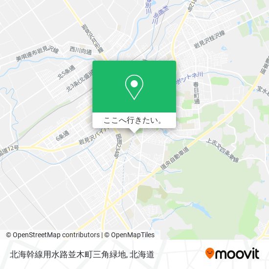 北海幹線用水路並木町三角緑地地図