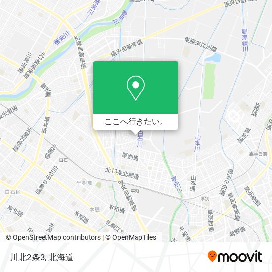 川北2条3地図