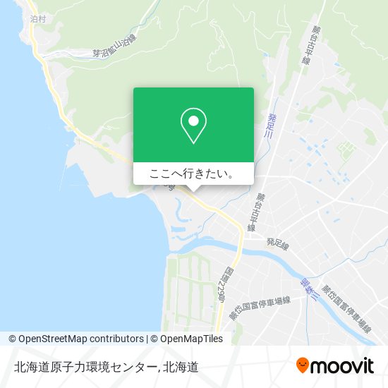 北海道原子力環境センター地図