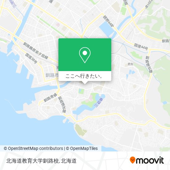 北海道教育大学釧路校地図
