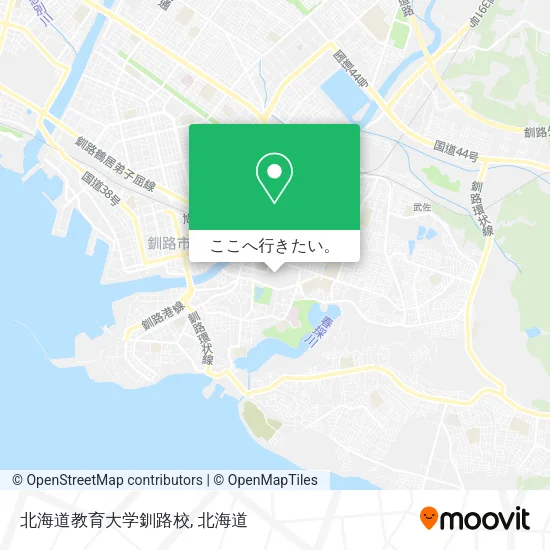 北海道教育大学釧路校地図
