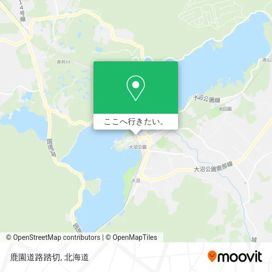 鹿園道路踏切地図