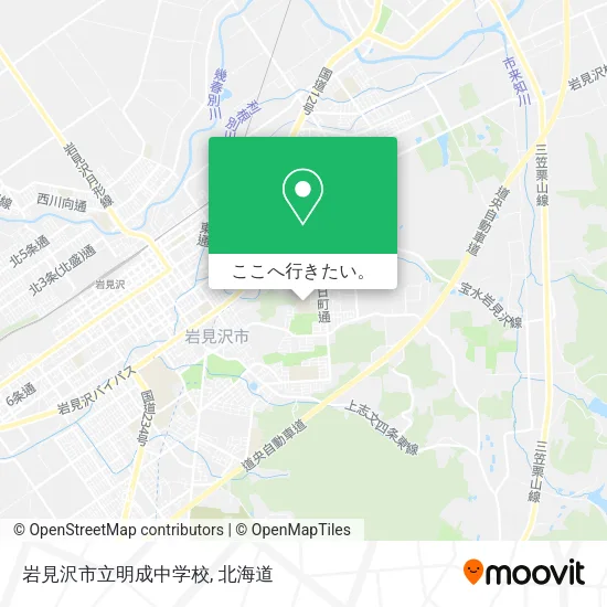 岩見沢市立明成中学校地図