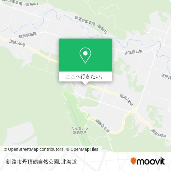 釧路市丹頂鶴自然公園地図