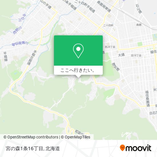 宮の森1条16丁目地図