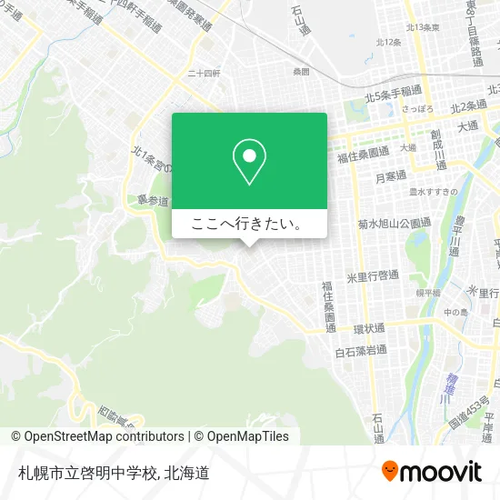 札幌市立啓明中学校地図