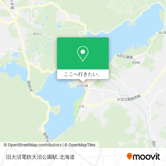 旧大沼電鉄大沼公園駅地図