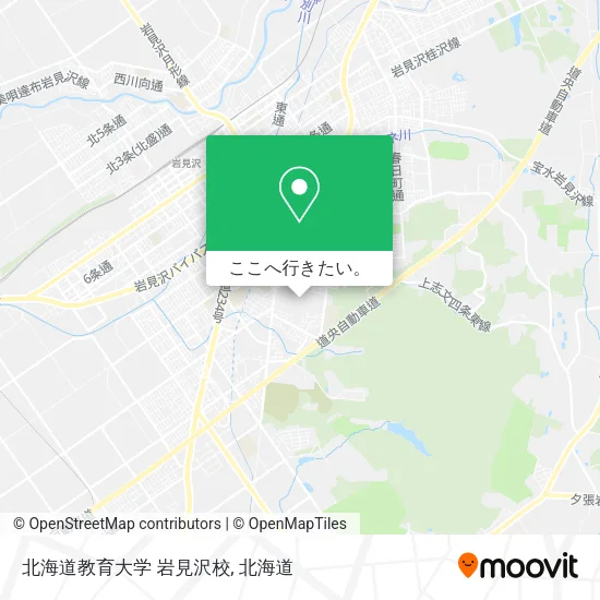 北海道教育大学 岩見沢校地図