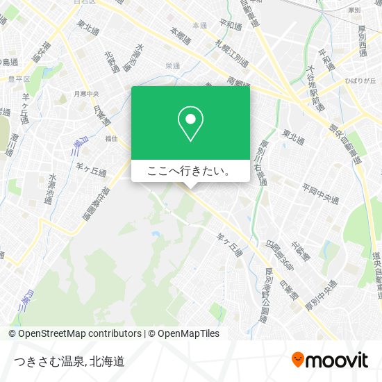 つきさむ温泉地図