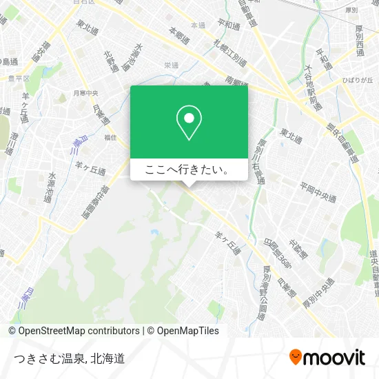 つきさむ温泉地図