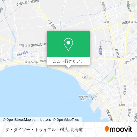 ザ・ダイソー・トライアル上磯店地図