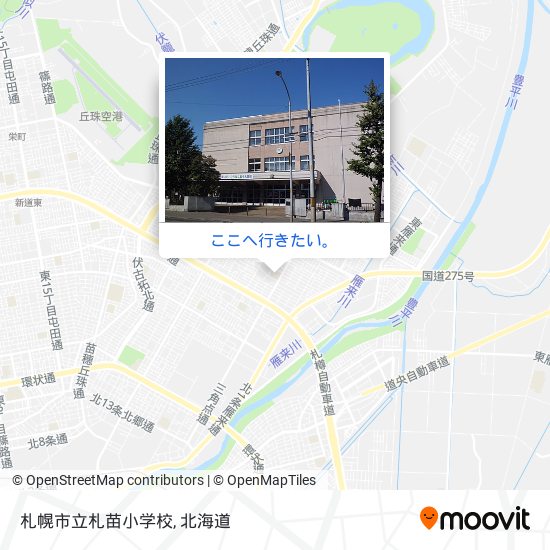 札幌市立札苗小学校地図