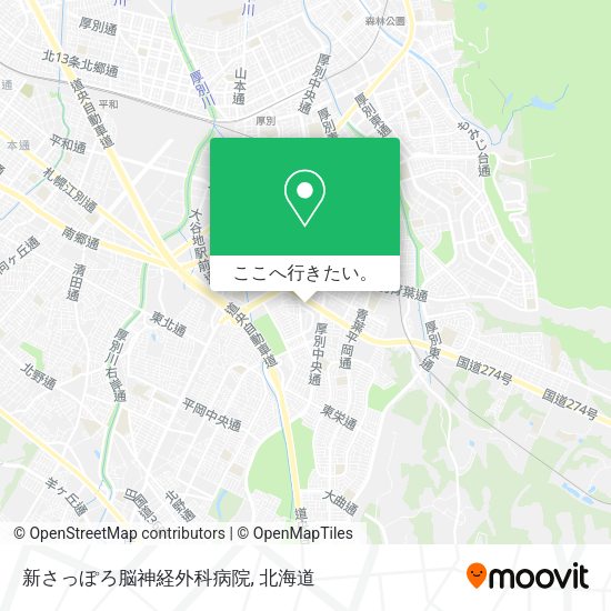 新さっぽろ脳神経外科病院地図