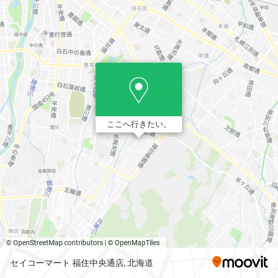 セイコーマート 福住中央通店地図