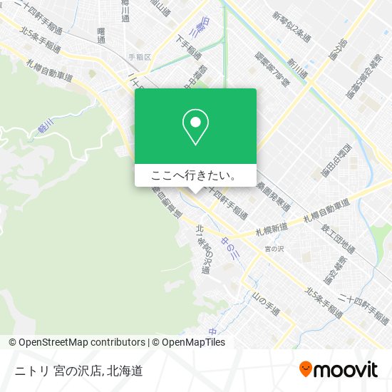 ニトリ 宮の沢店地図