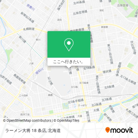 ラーメン大将 18 条店地図