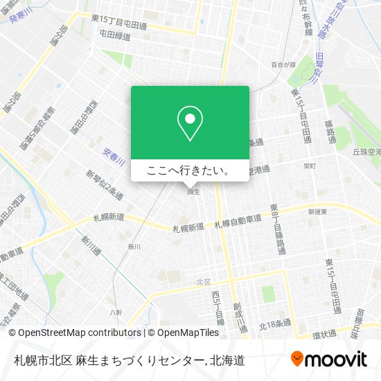 札幌市北区 麻生まちづくりセンター地図