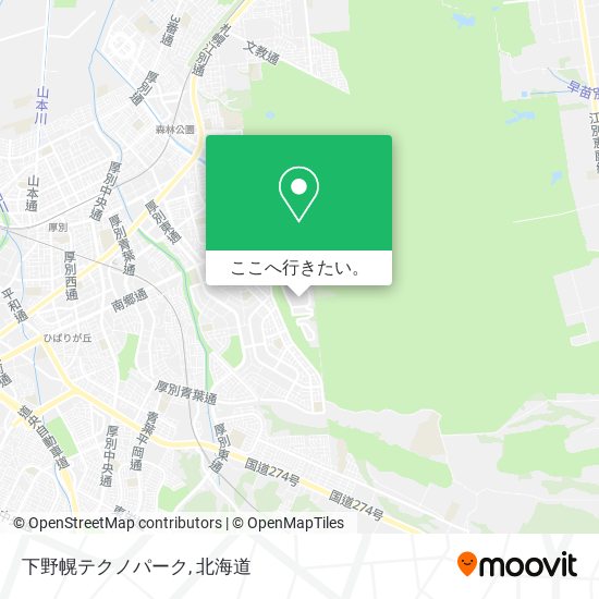 下野幌テクノパーク地図
