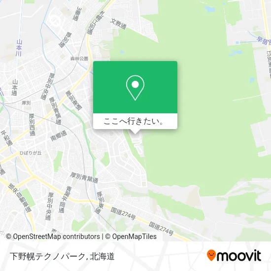 下野幌テクノパーク地図