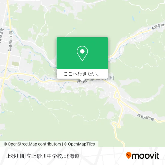 上砂川町立上砂川中学校地図
