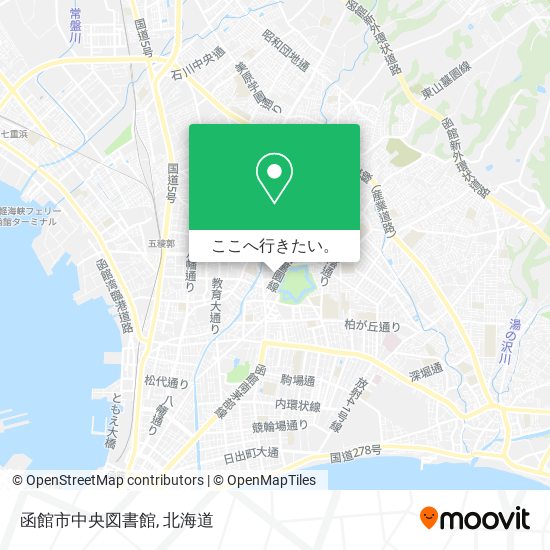 函館市中央図書館地図