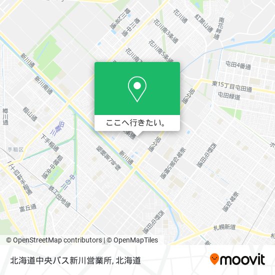 北海道中央バス新川営業所地図