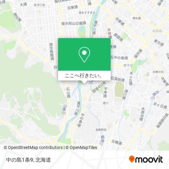 中の島1条9地図