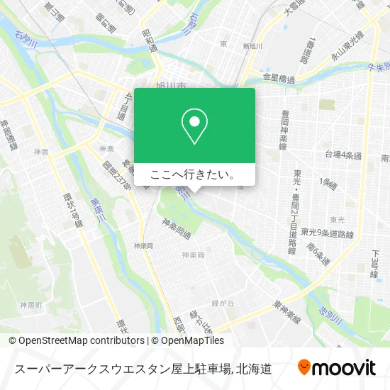 スーパーアークスウエスタン屋上駐車場地図