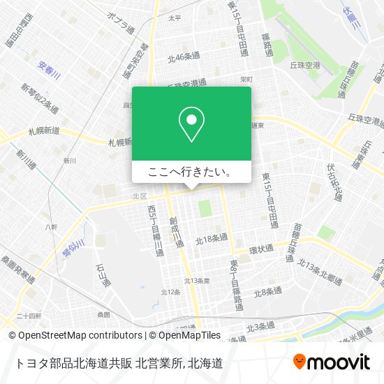 トヨタ部品北海道共販 北営業所地図