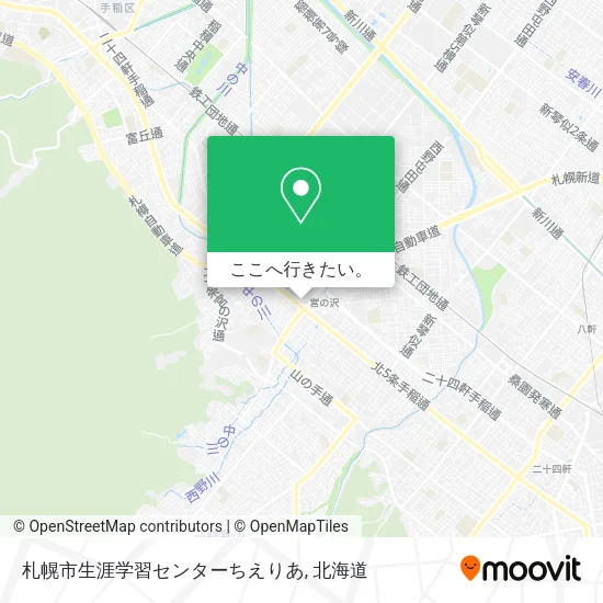 札幌市生涯学習センターちえりあ地図
