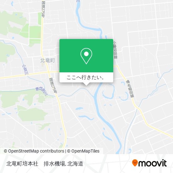 北竜町培本社　排水機場地図