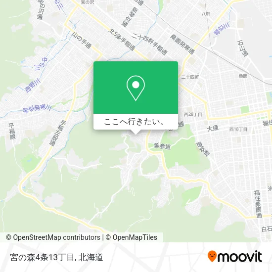 宮の森4条13丁目地図