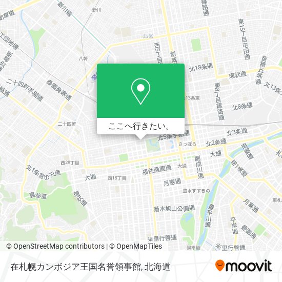 在札幌カンボジア王国名誉領事館地図