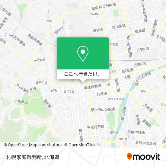 札幌家庭裁判所地図