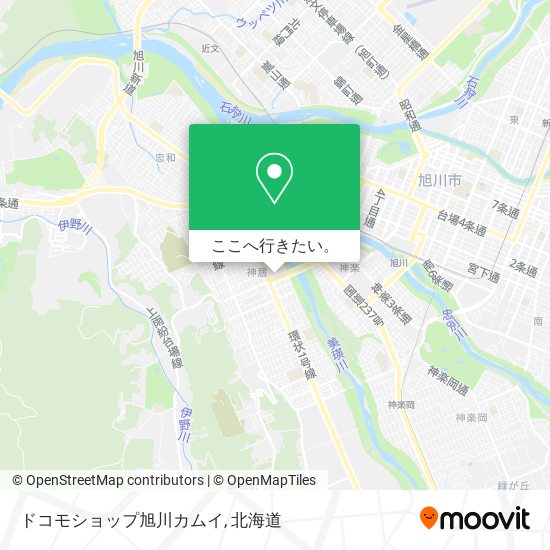 ドコモショップ旭川カムイ地図