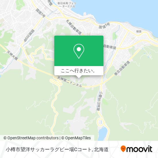 小樽市望洋サッカーラグビー場Cコート地図