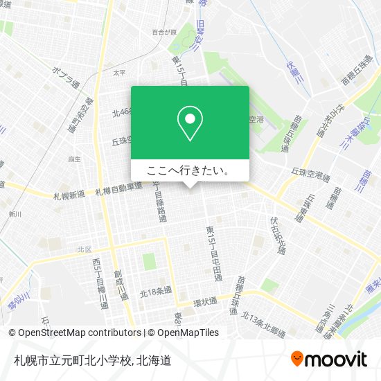 札幌市立元町北小学校地図