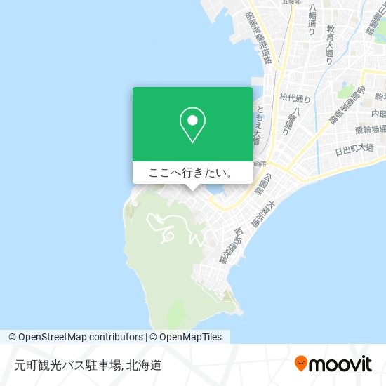 元町観光バス駐車場地図