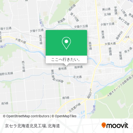 京セラ北海道北見工場地図