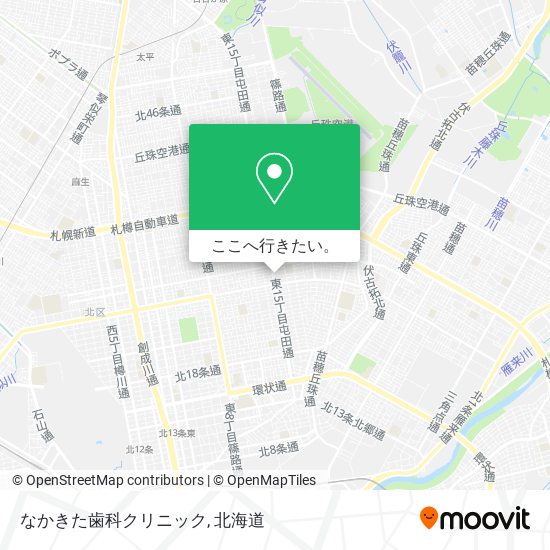 なかきた歯科クリニック地図