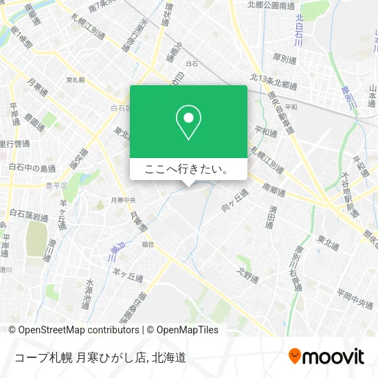 コープ札幌 月寒ひがし店地図