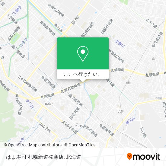 はま寿司 札幌新道発寒店地図