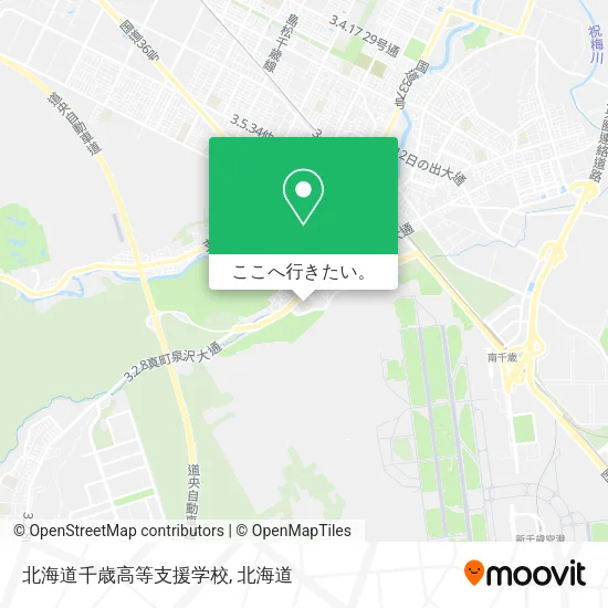 北海道千歳高等支援学校地図