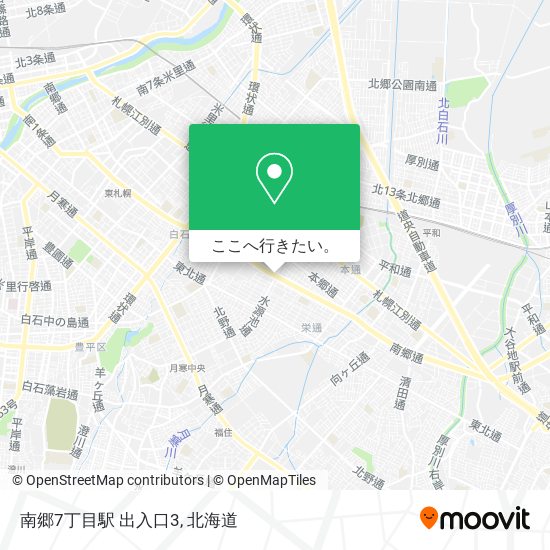 南郷7丁目駅 出入口3地図