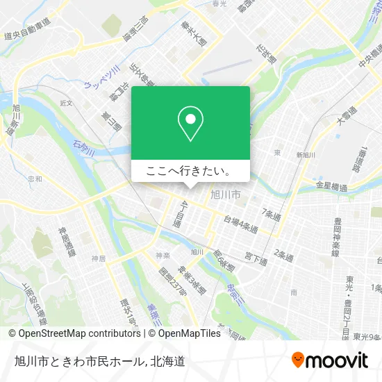 旭川市ときわ市民ホール地図