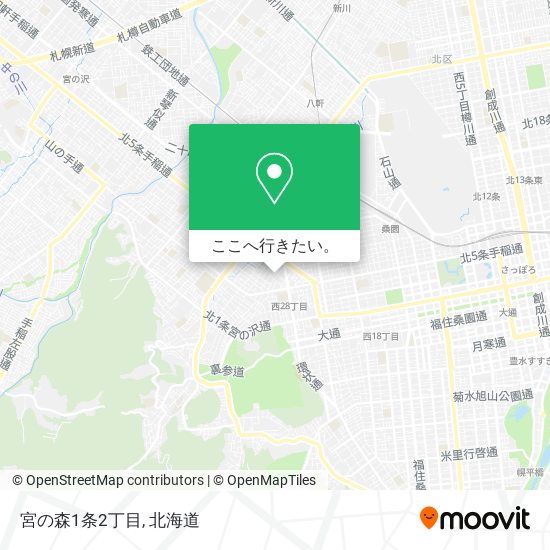宮の森1条2丁目地図