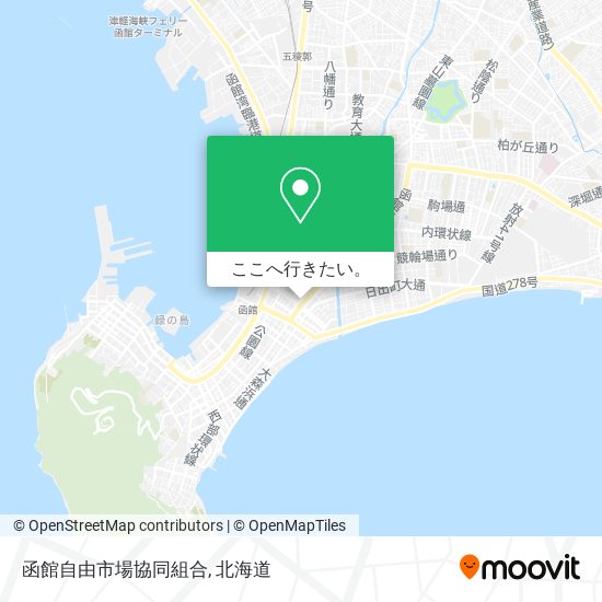 函館自由市場協同組合地図