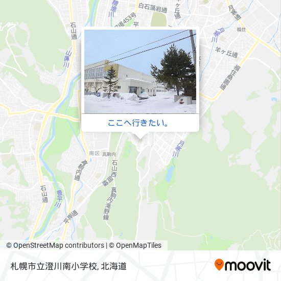 札幌市立澄川南小学校地図