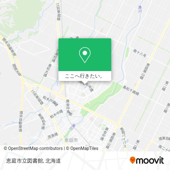 恵庭市立図書館地図